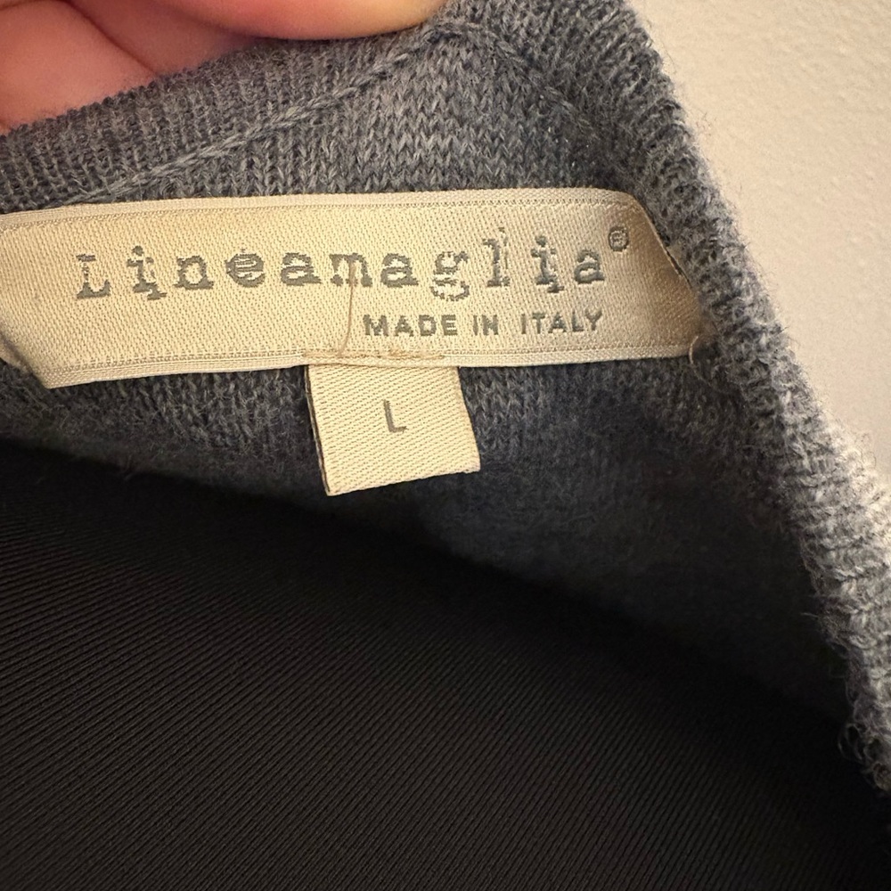 Gray Open Front Cardigan (Part Wool) - Picture 5 of 5